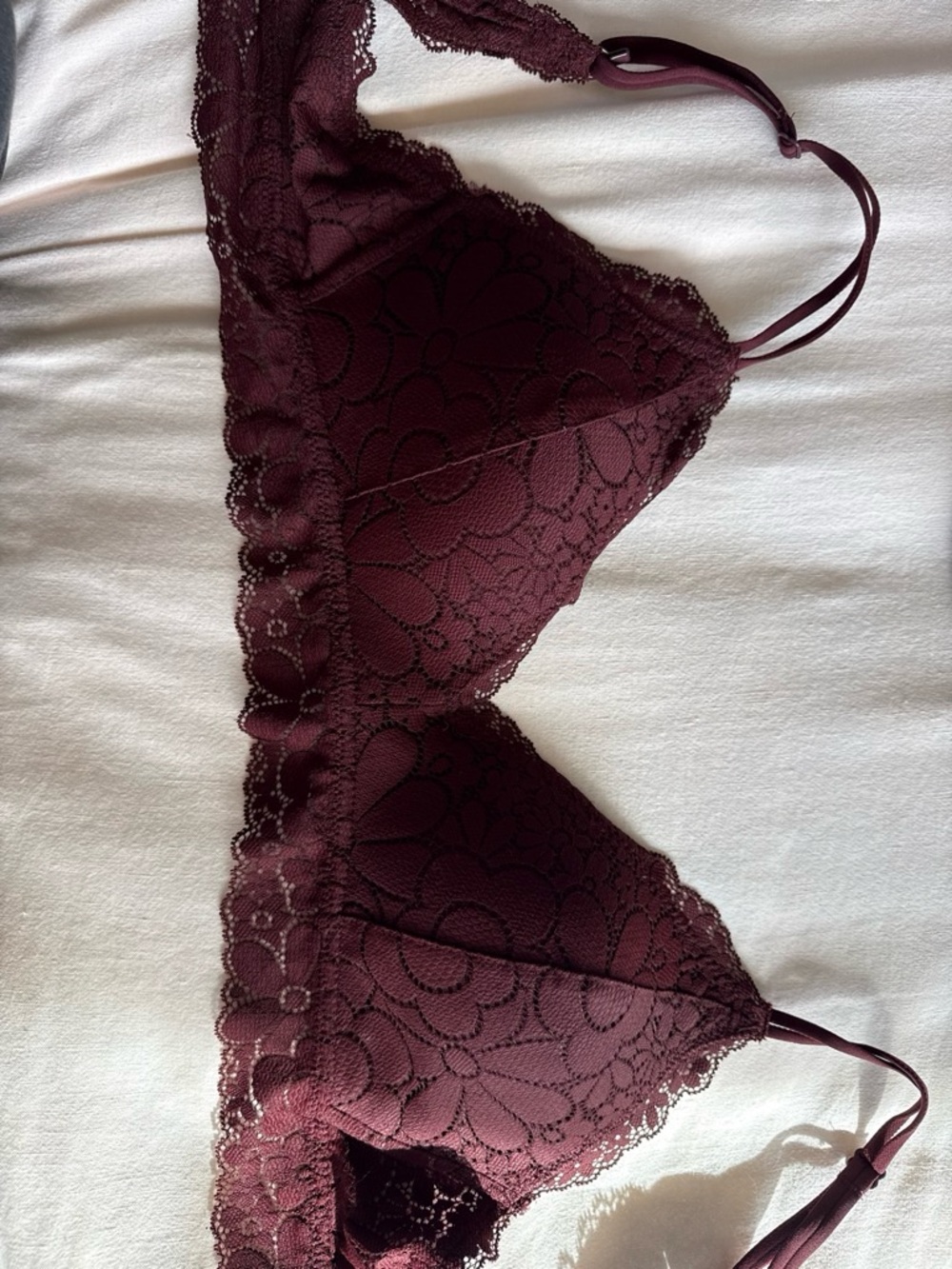 aerie Lace Bralette in Burgundy